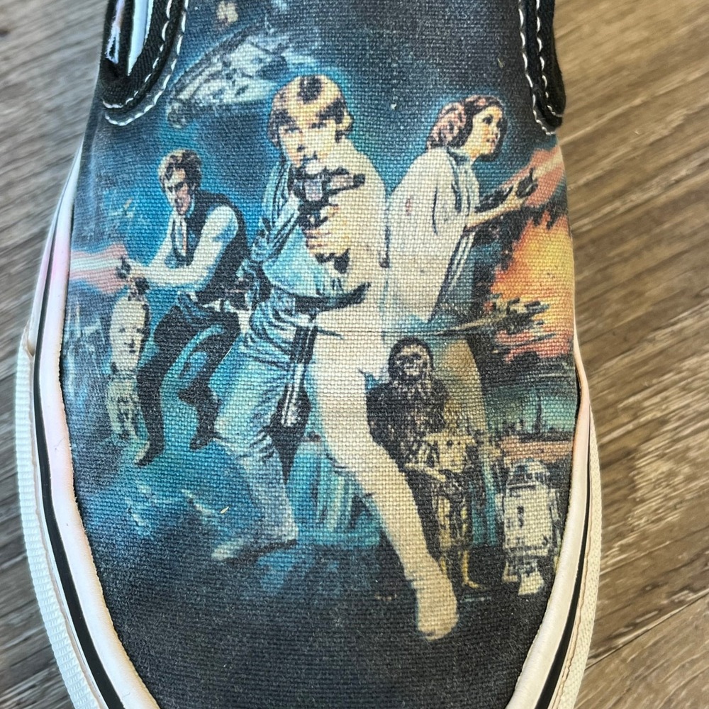 Vans x Star Wars A New Hope Movie Poster Sneakers Leia Vadar Skywalker Womens 6 - Picture 2 of 10